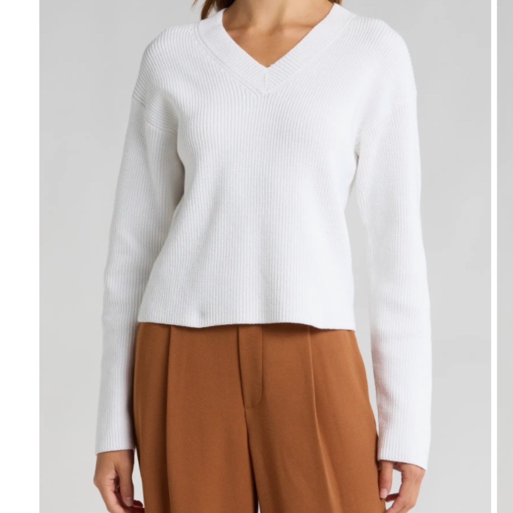 Vince V-Neck Ribbed Sweater